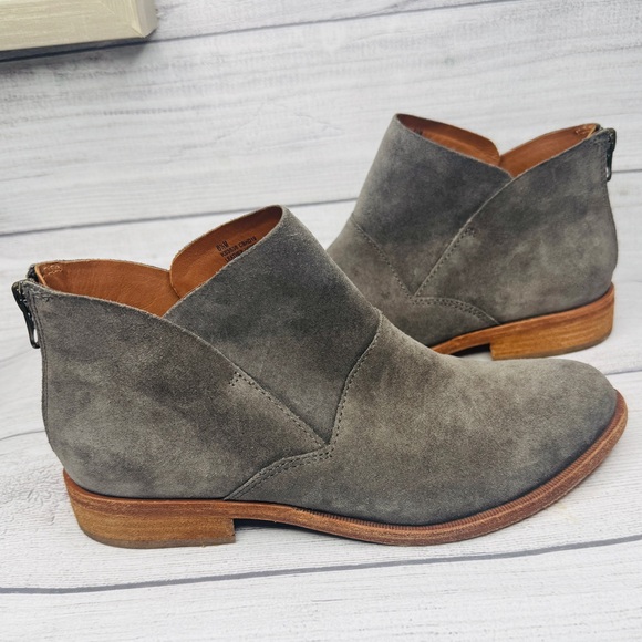 Kork-Ease Shoes - Kork-Ease Ryder Gray Suede Zip Back Ankle Boots Size 6.5